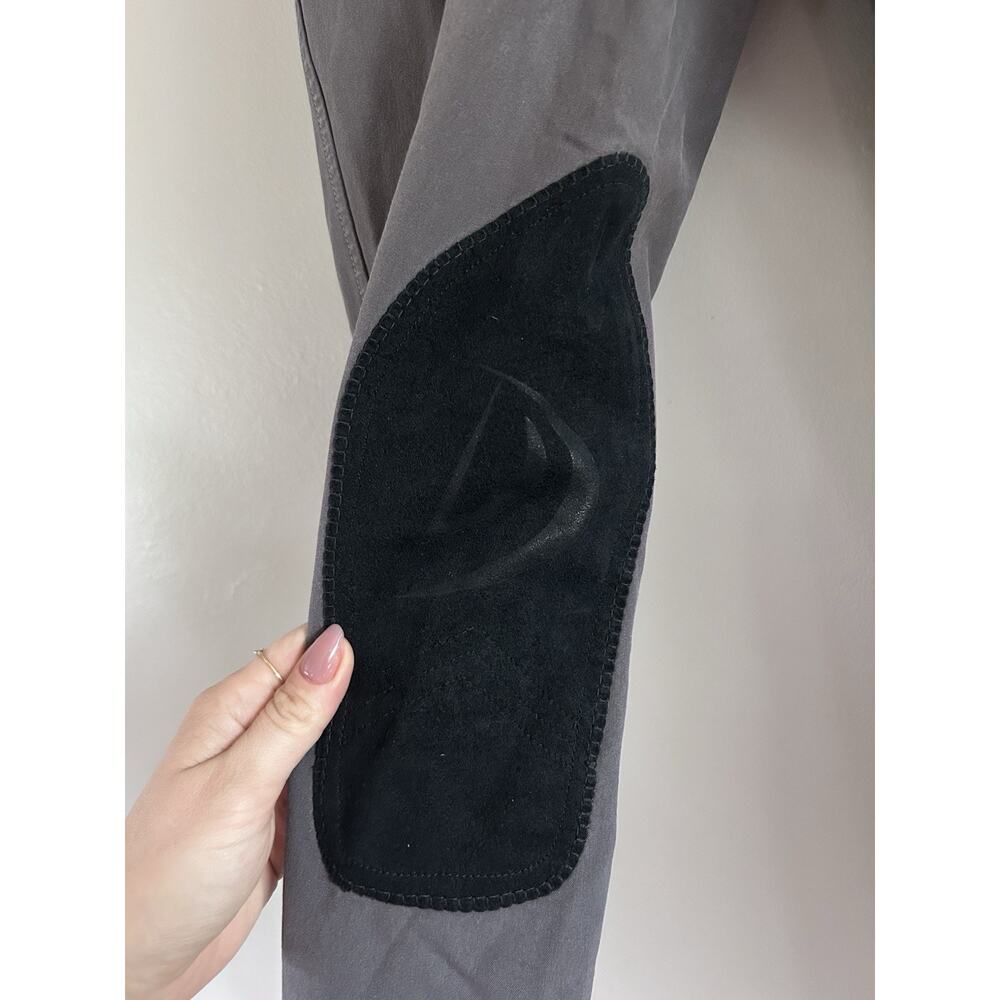 Devon Aire Riding Breeches Womens 30, Gray With Black Suede Knee Patches Accents - Picture 7 of 10